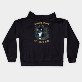 Home Is Where My Cats Are Kids Hoodie